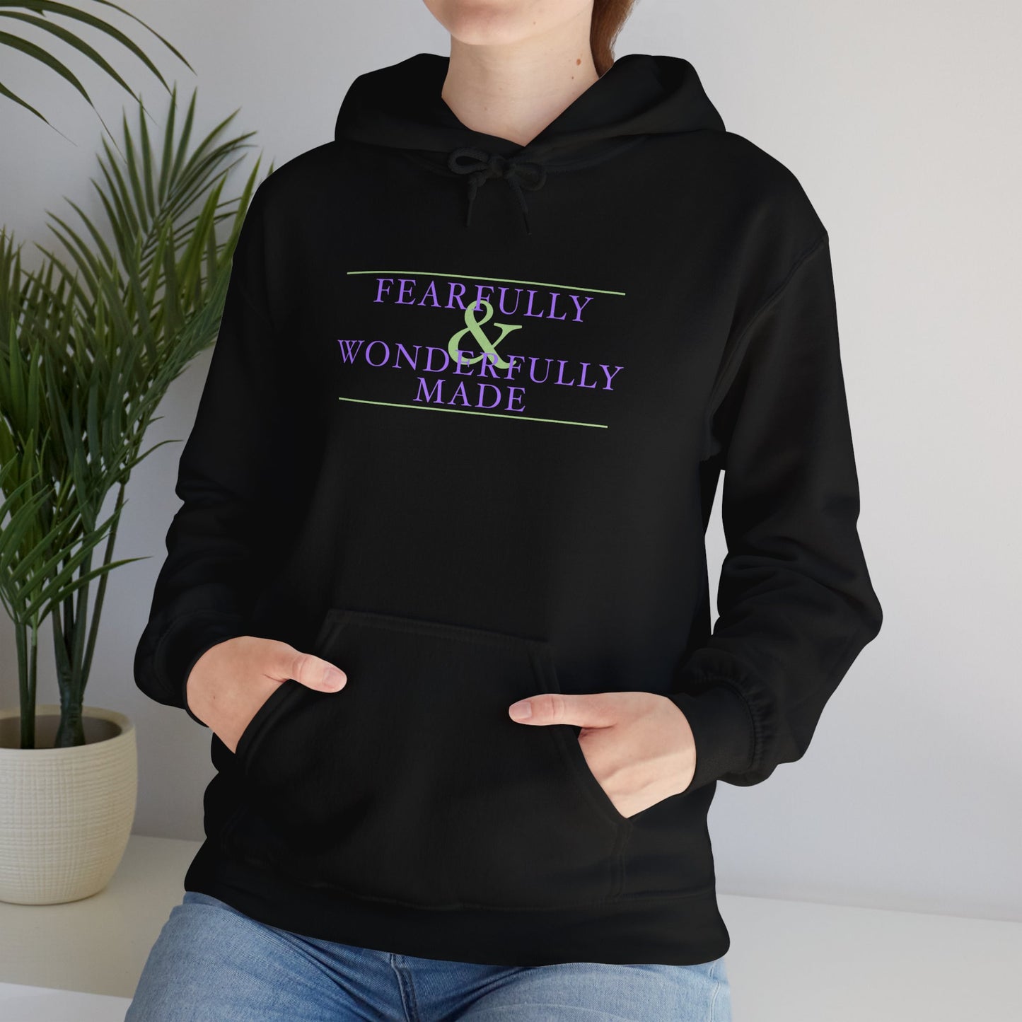 Fearfully and Wonderfully Made - Purple Women's Hooded Sweatshirt