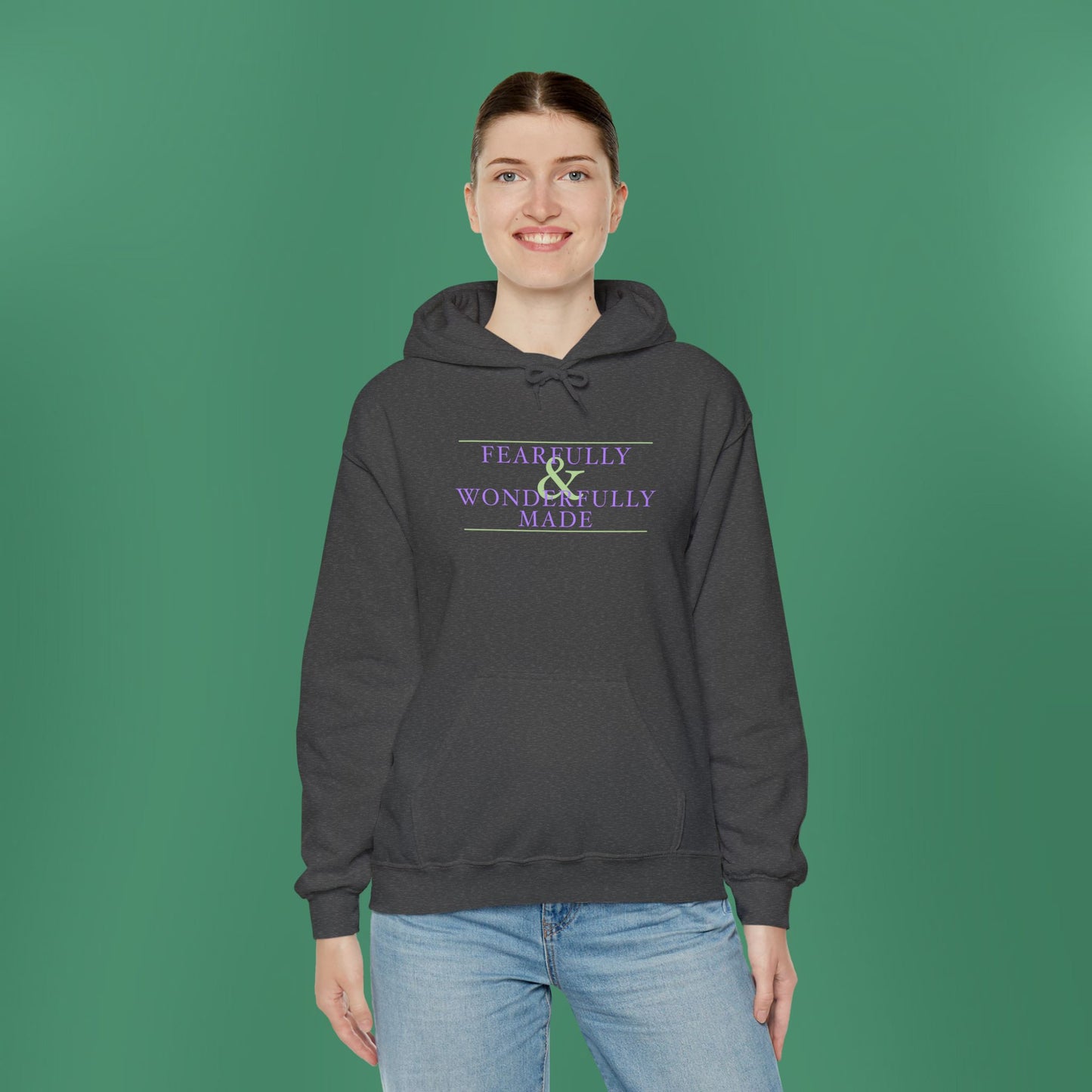 Fearfully and Wonderfully Made - Purple Women's Hooded Sweatshirt
