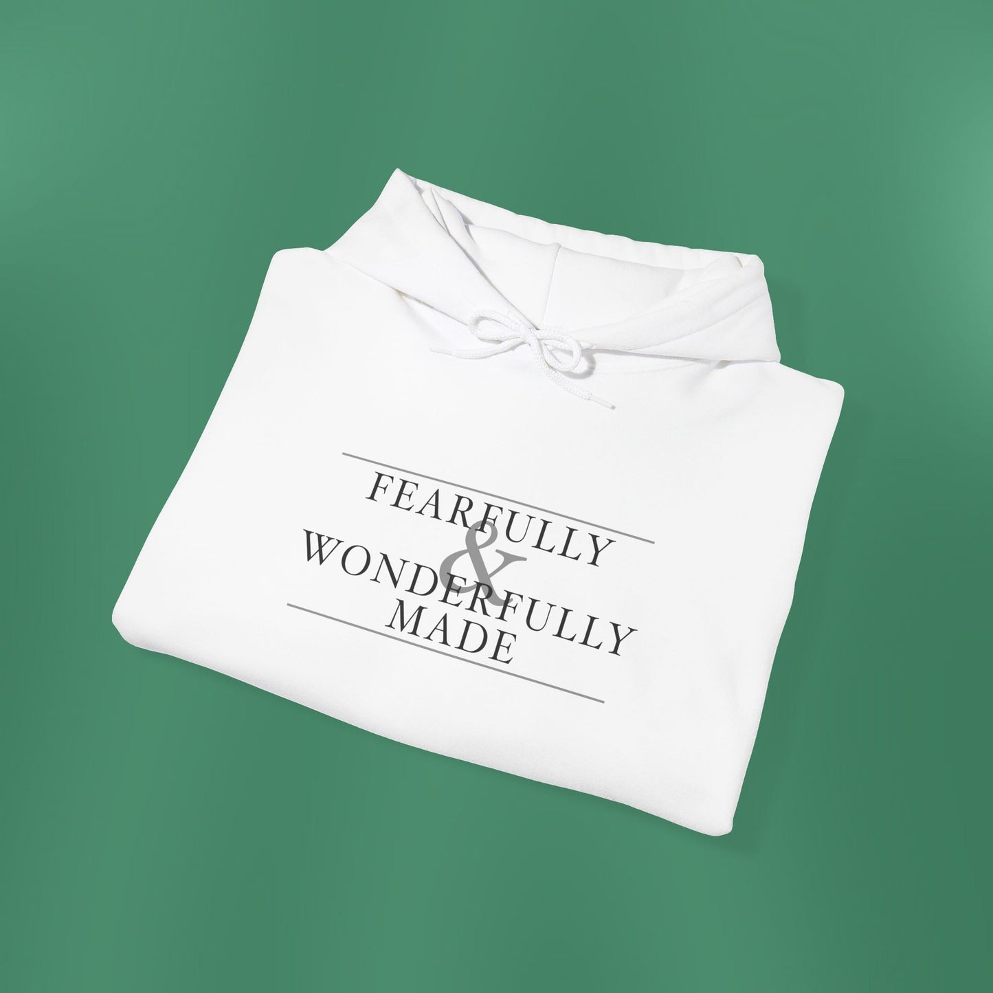 Fearfully and Wonderfully Made - Light Grayscale Hooded Sweatshirt