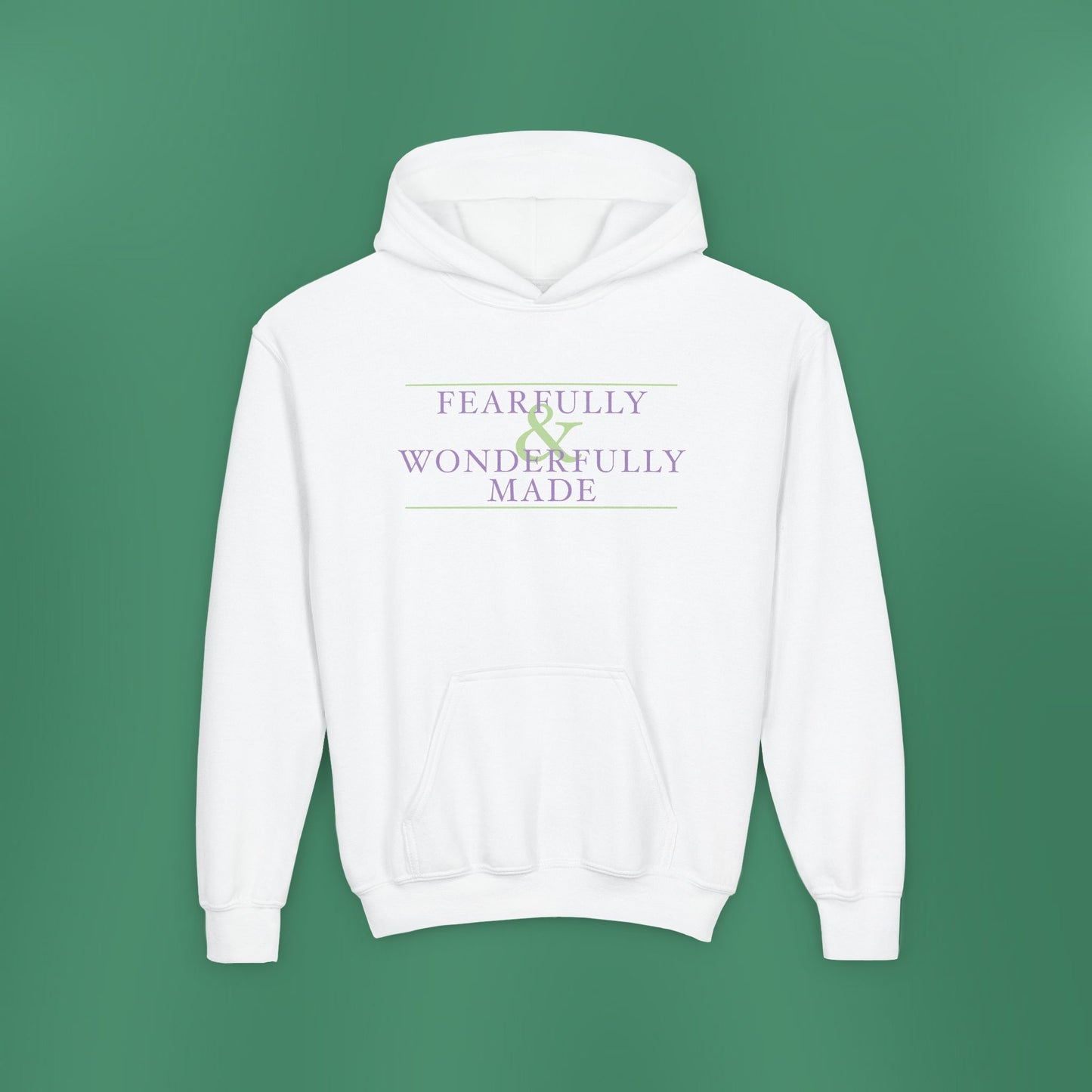 Fearfully and Wonderfully Made - Purple Girl's Hooded Sweatshirt