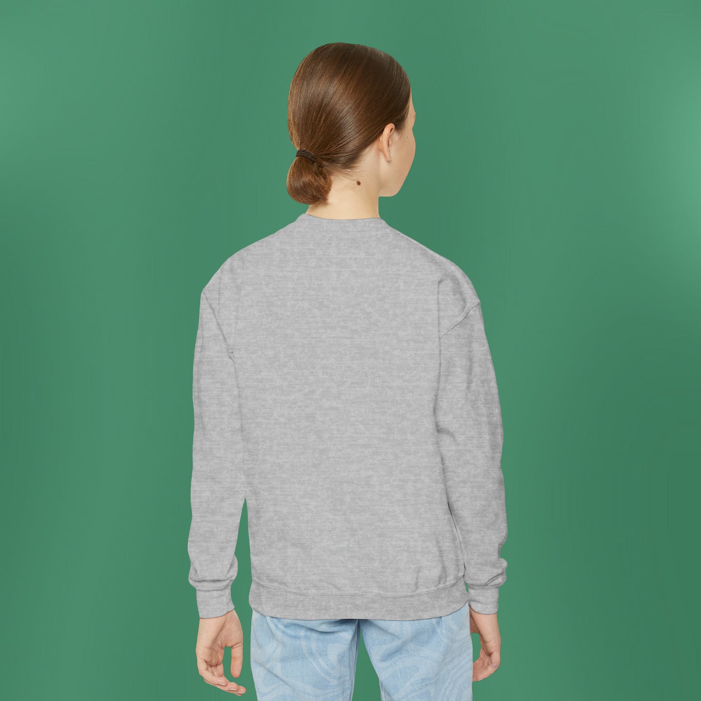 Fearfully and Wonderfully Made - Green Girl's Crewneck Sweatshirt