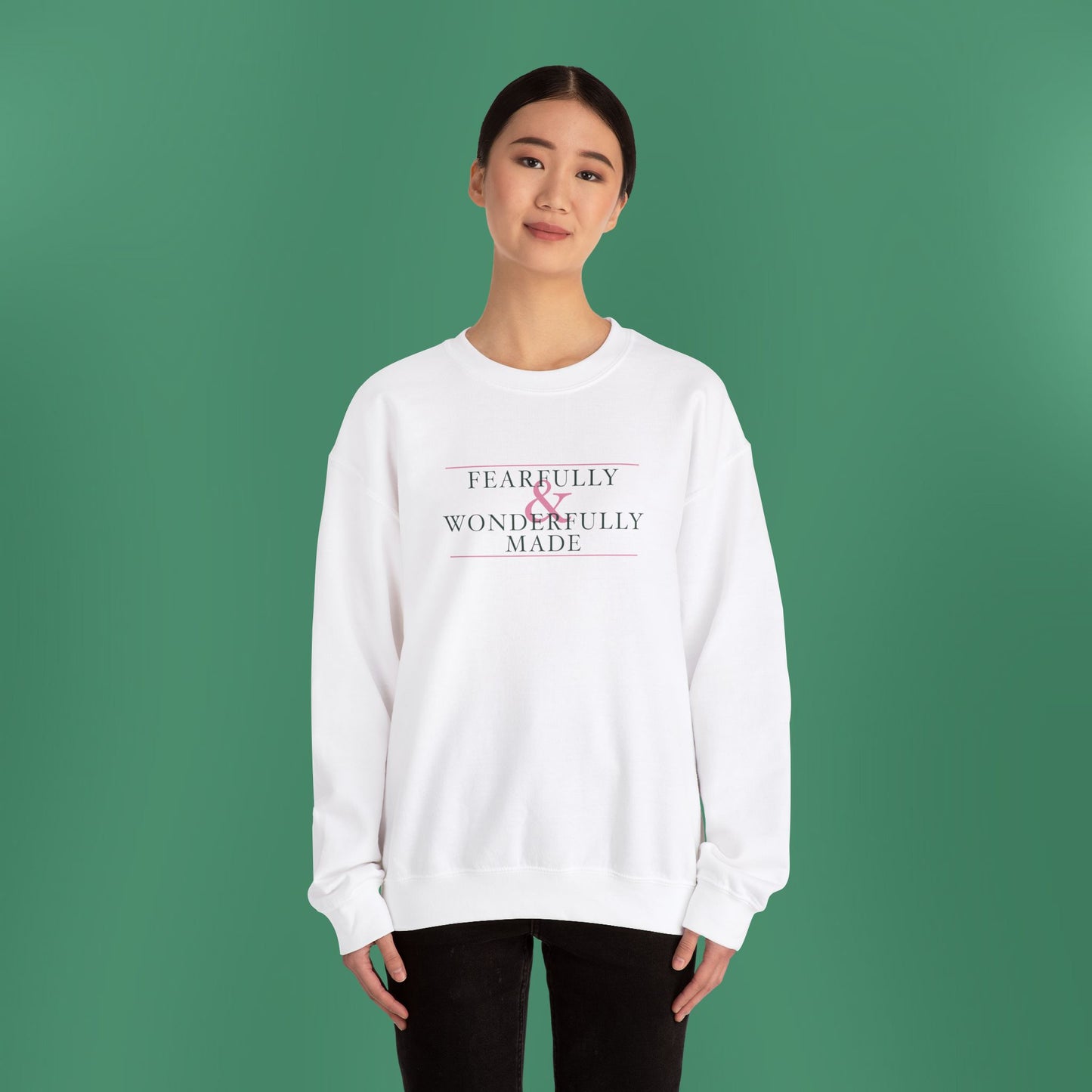 Fearfully and Wonderfully Made - Green Women's Crewneck Sweatshirt