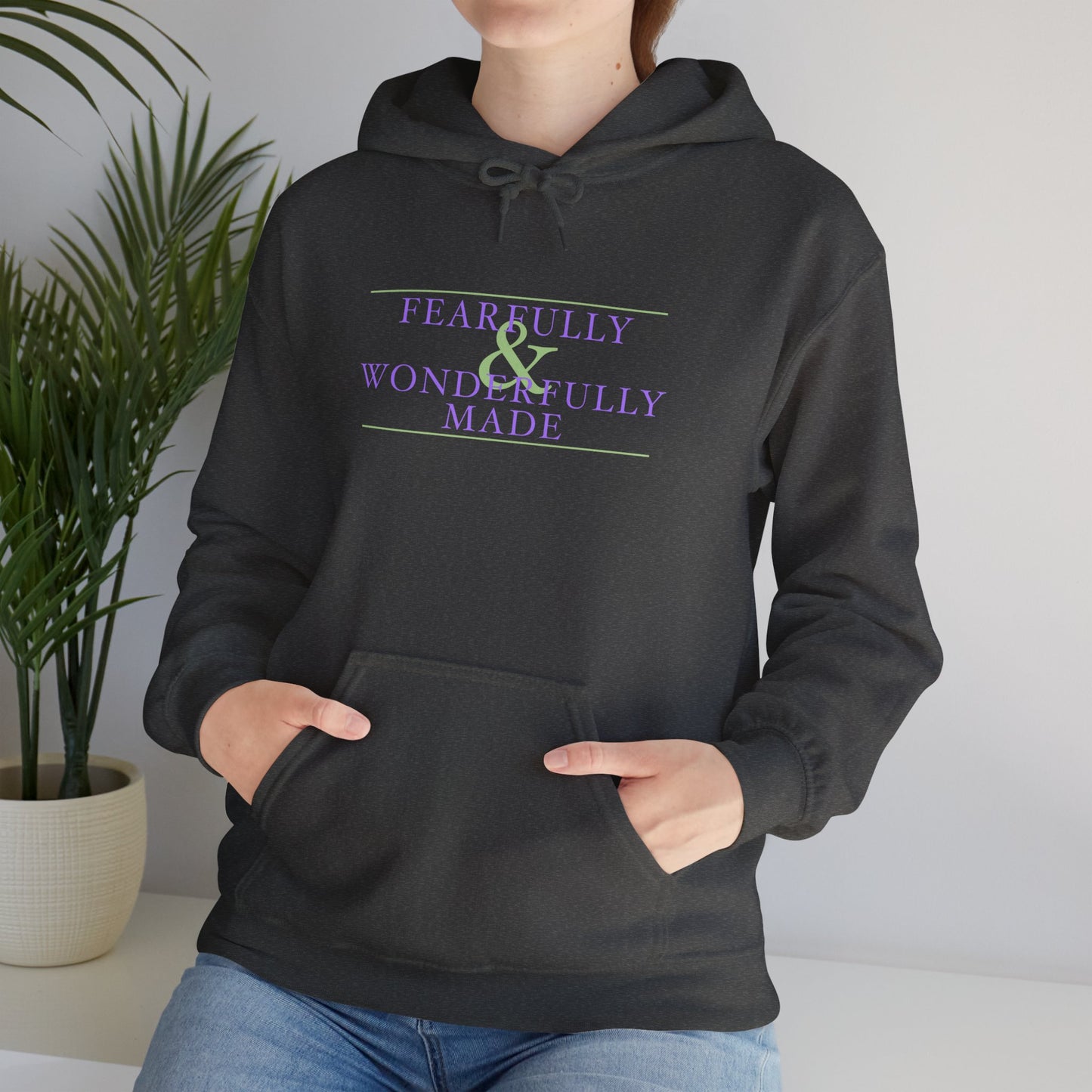Fearfully and Wonderfully Made - Purple Women's Hooded Sweatshirt