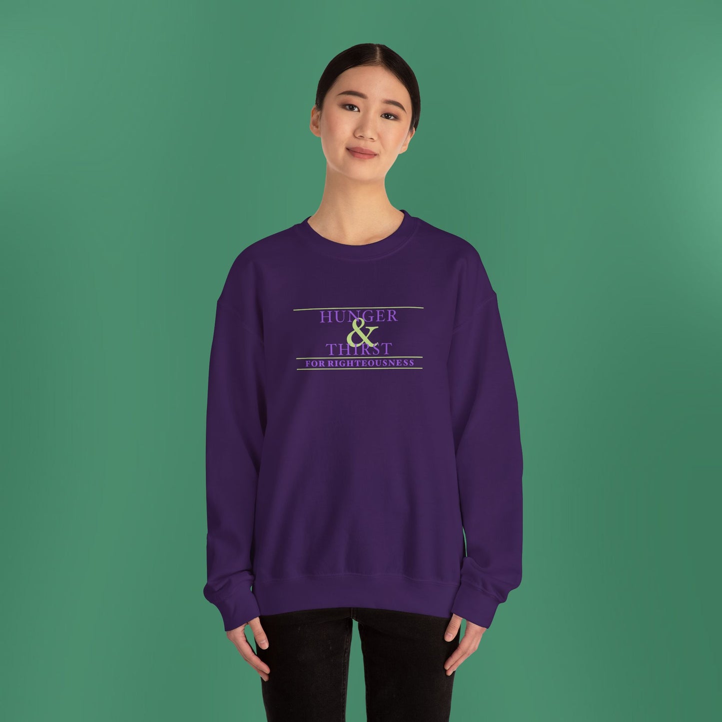 Hunger and Thirst - Purple Women's Crewneck Sweatshirt