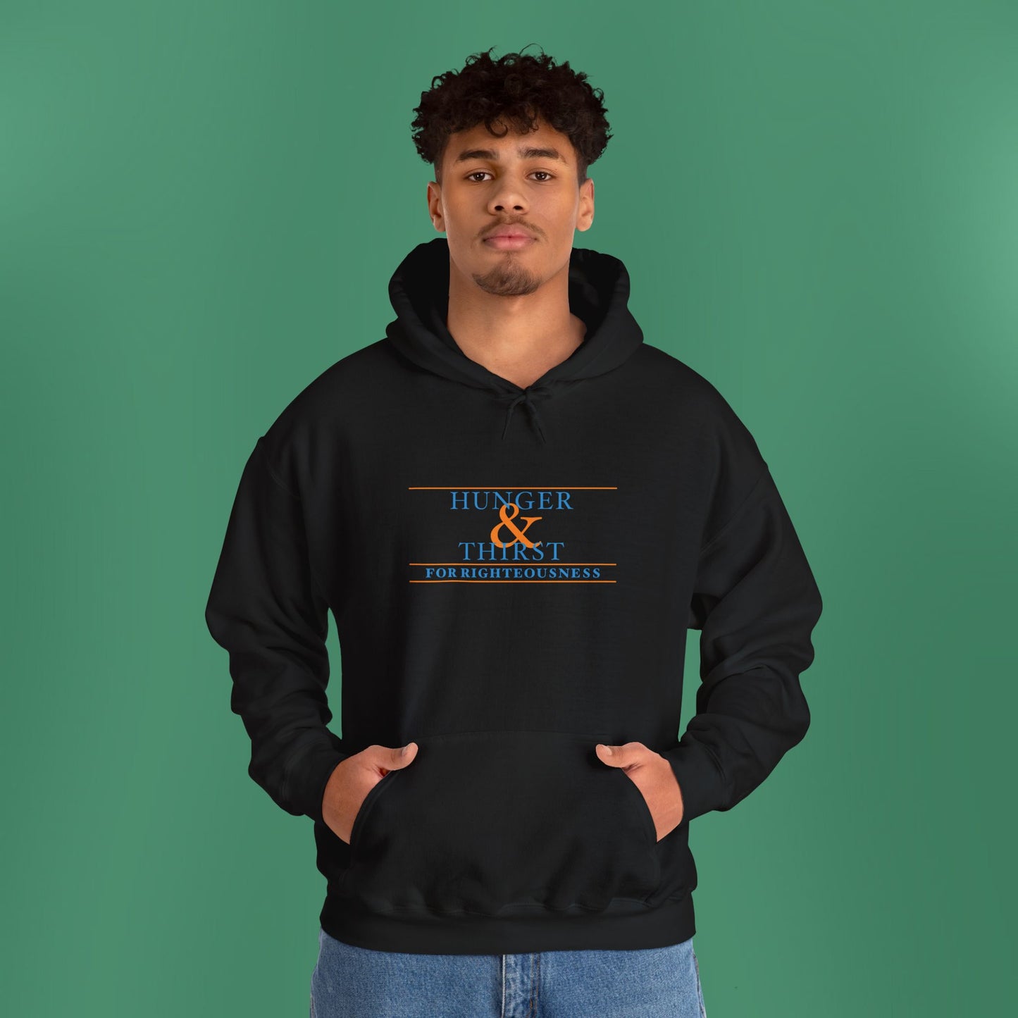 Hunger and Thirst - Blue Hooded Sweatshirt