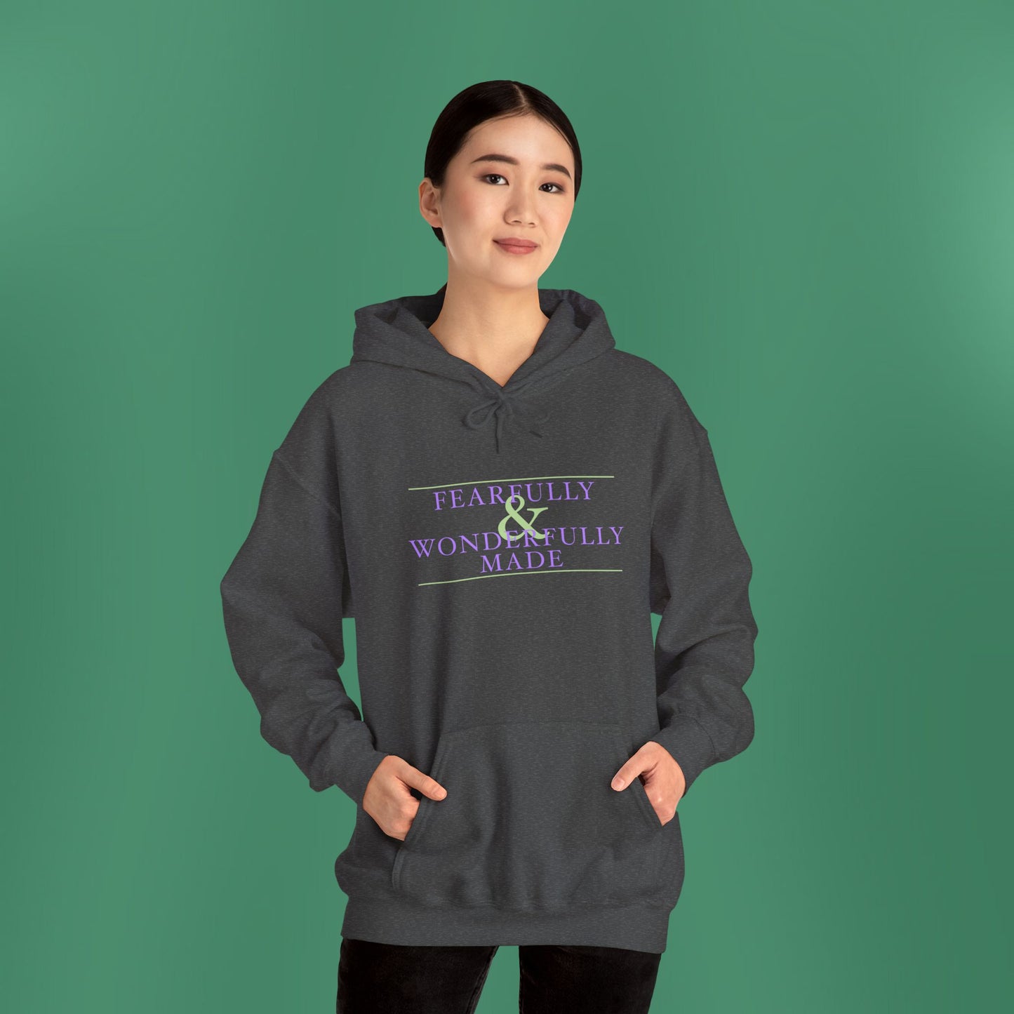 Fearfully and Wonderfully Made - Purple Women's Hooded Sweatshirt