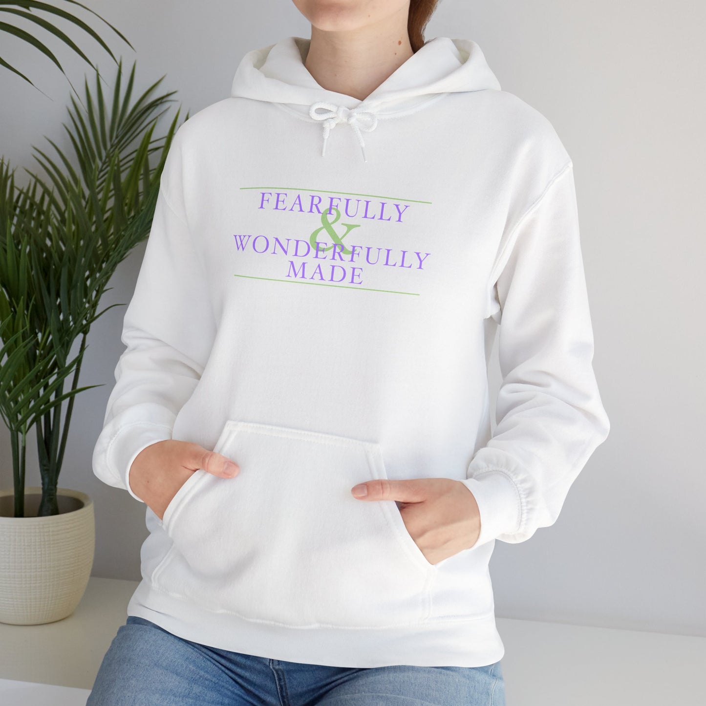 Fearfully and Wonderfully Made - Purple Women's Hooded Sweatshirt