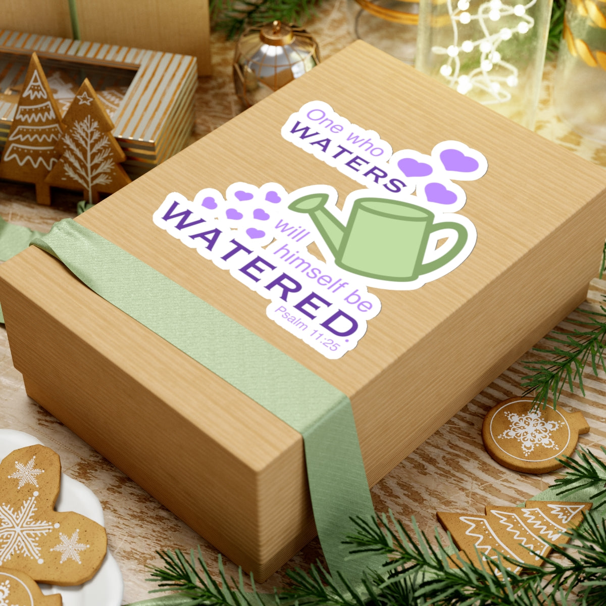 Psalm 11:25 - Purple Kiss-Cut Sticker