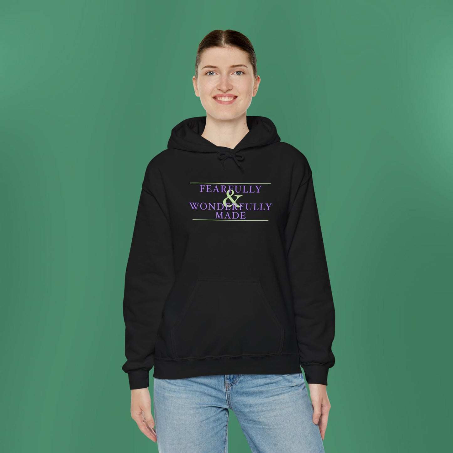 Fearfully and Wonderfully Made - Purple Women's Hooded Sweatshirt