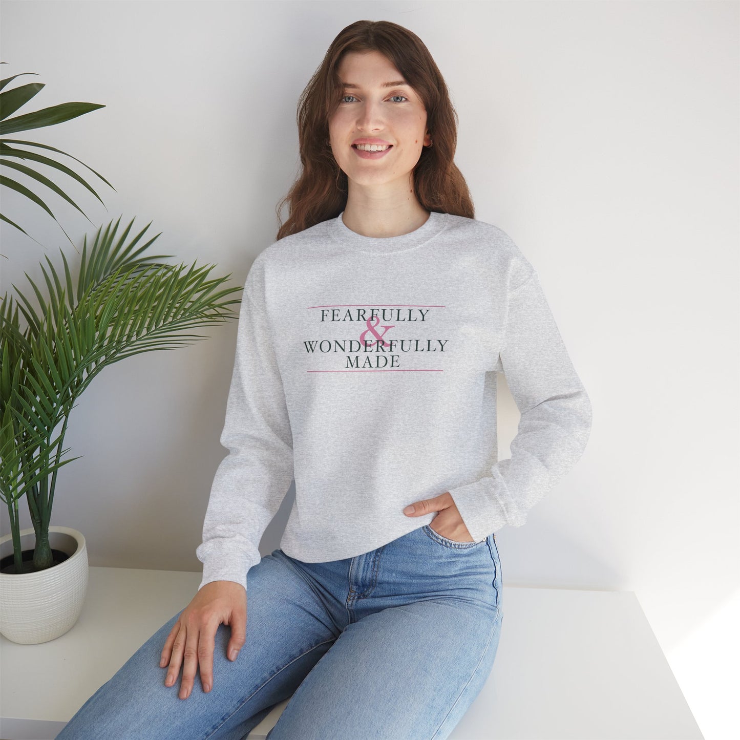 Fearfully and Wonderfully Made - Green Women's Crewneck Sweatshirt