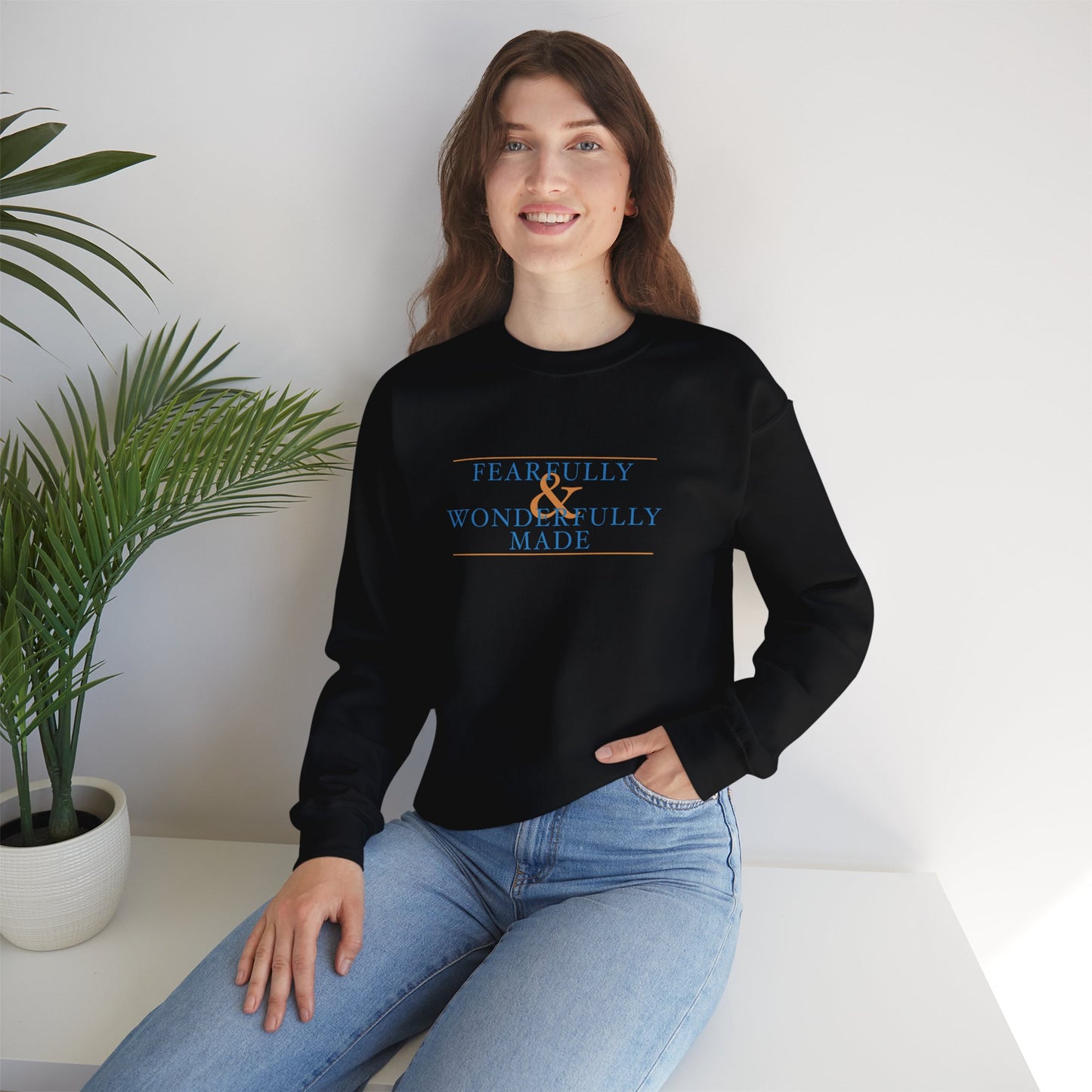 Fearfully and Wonderfully Made - Blue Crewneck Sweatshirt