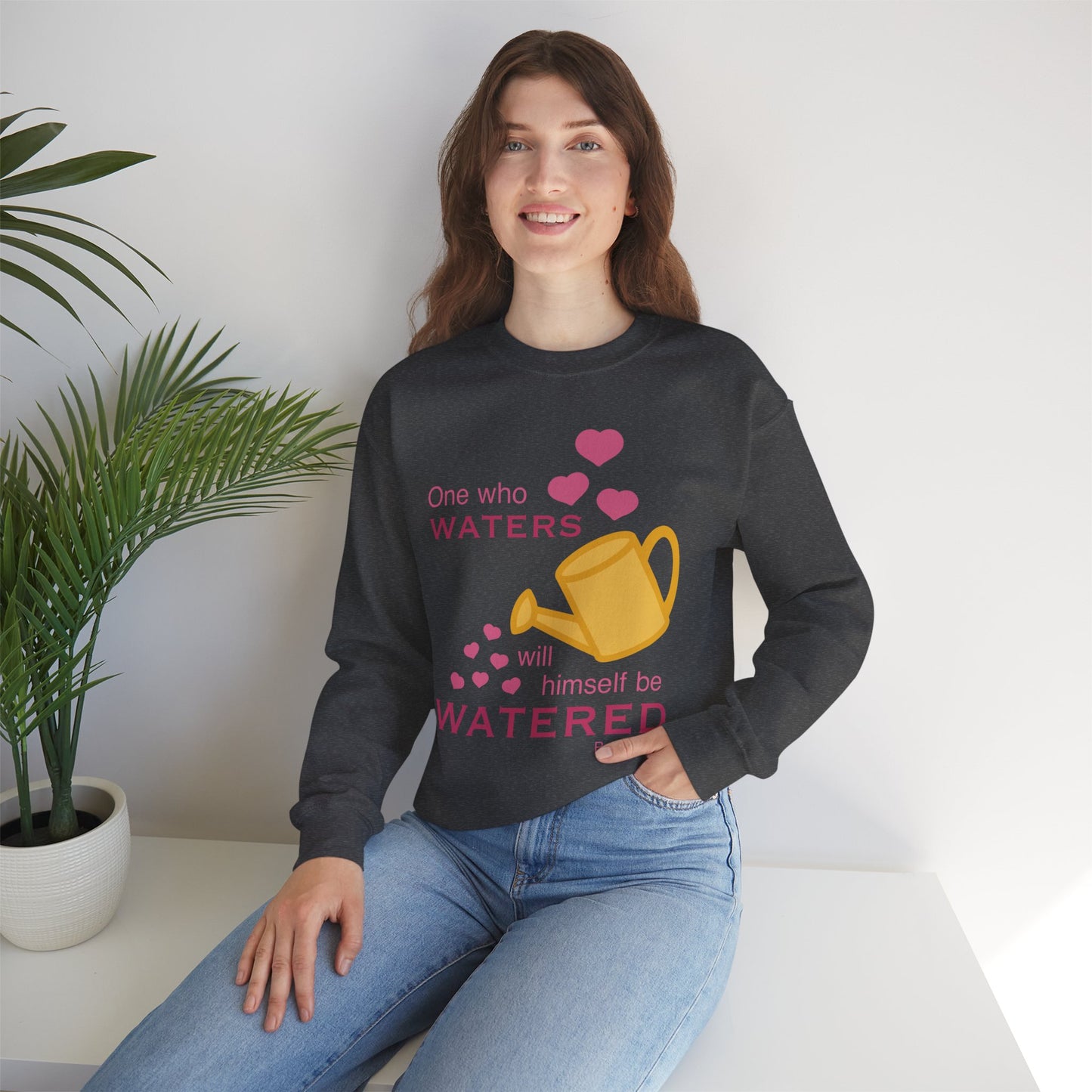 Psalm 11:25 - Pink Crewneck Sweatshirt (Front Only)