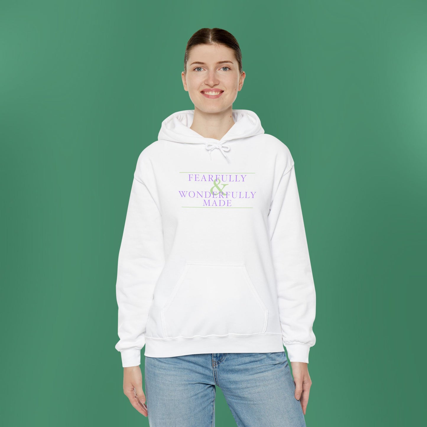 Fearfully and Wonderfully Made - Purple Women's Hooded Sweatshirt