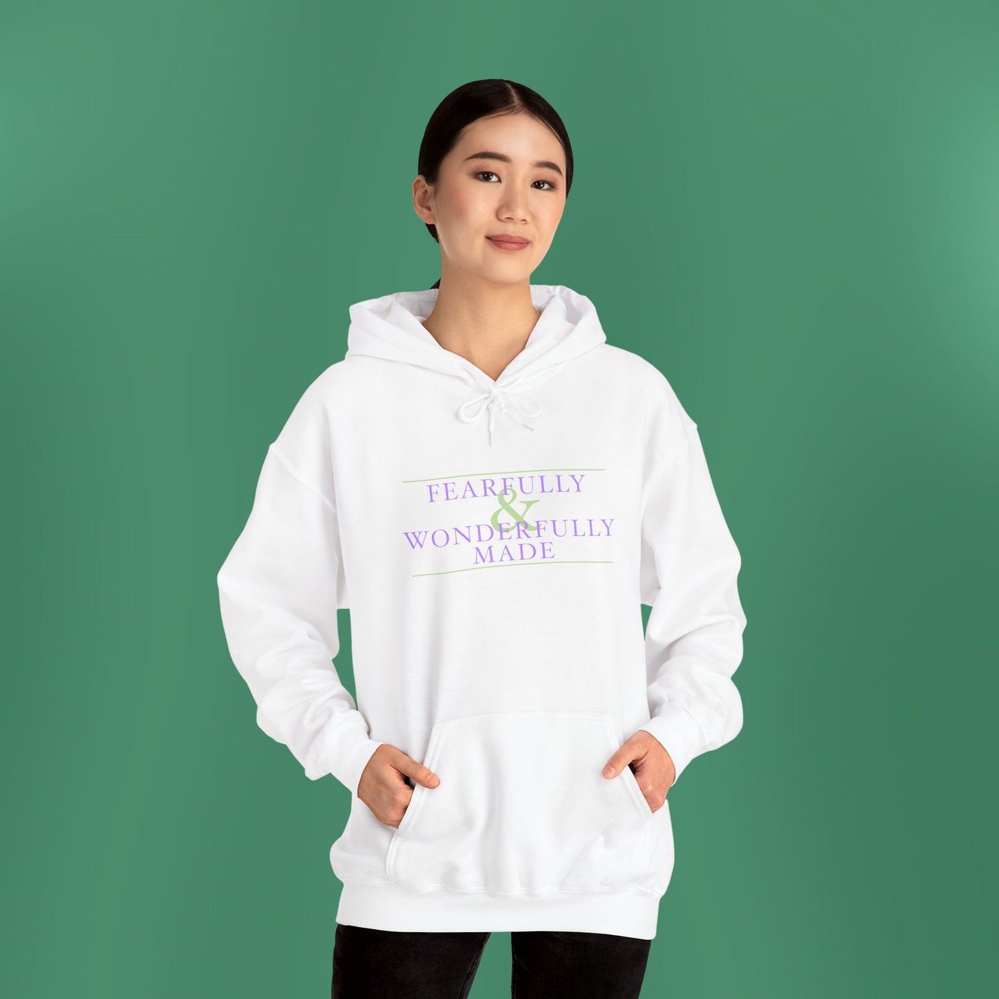 Fearfully and Wonderfully Made - Purple Women's Hooded Sweatshirt