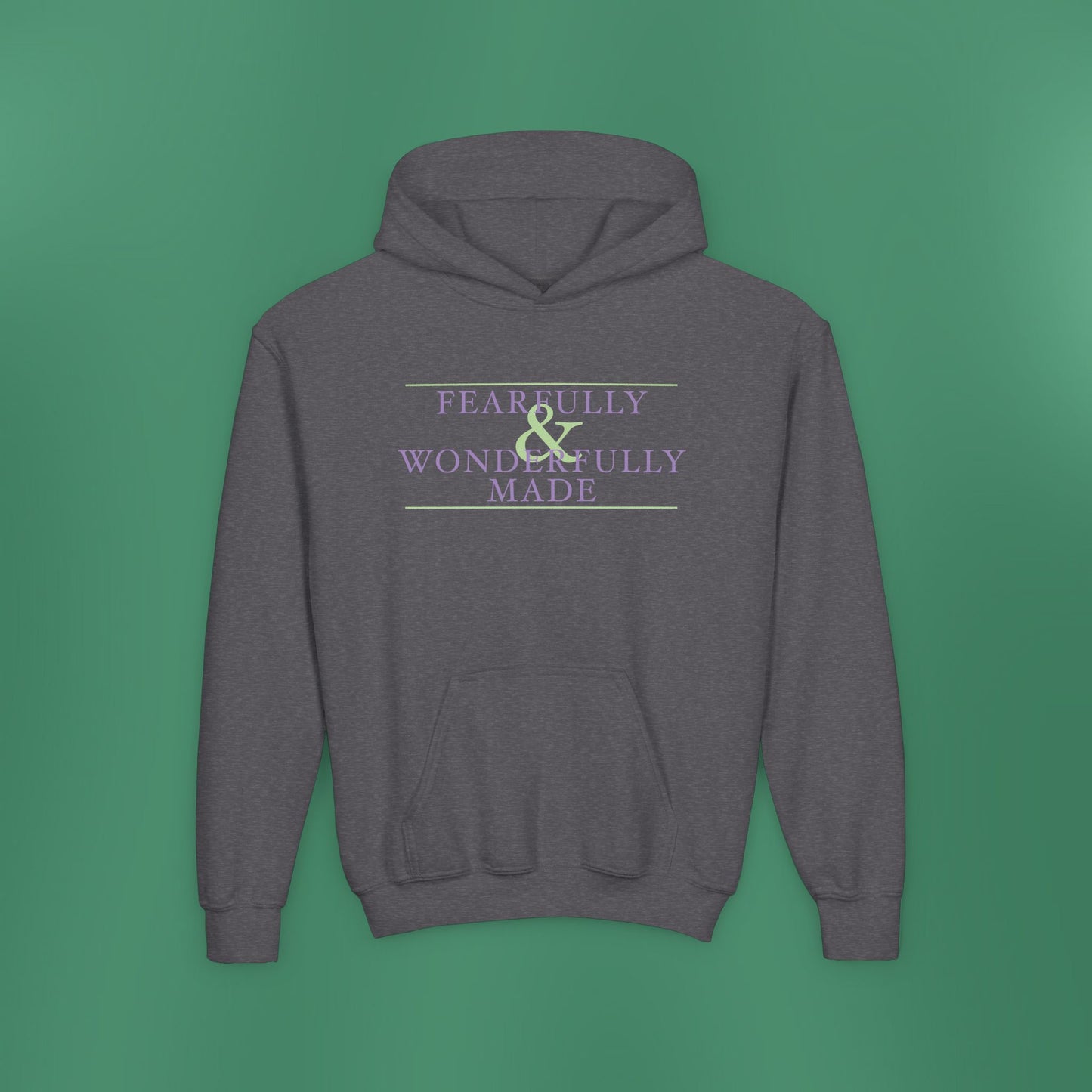Fearfully and Wonderfully Made - Purple Girl's Hooded Sweatshirt