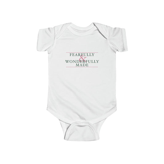 Fearfully and Wonderfully Made - Green Baby Onesie