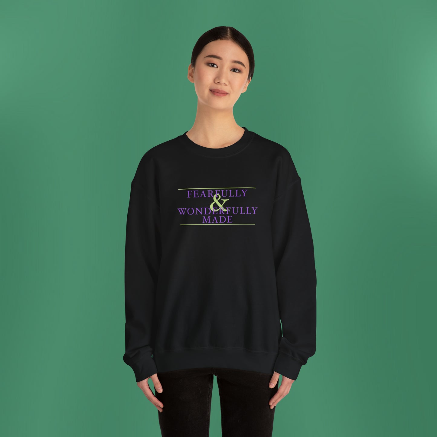 Fearfully and Wonderfully Made - Purple Women's Crewneck Sweatshirt