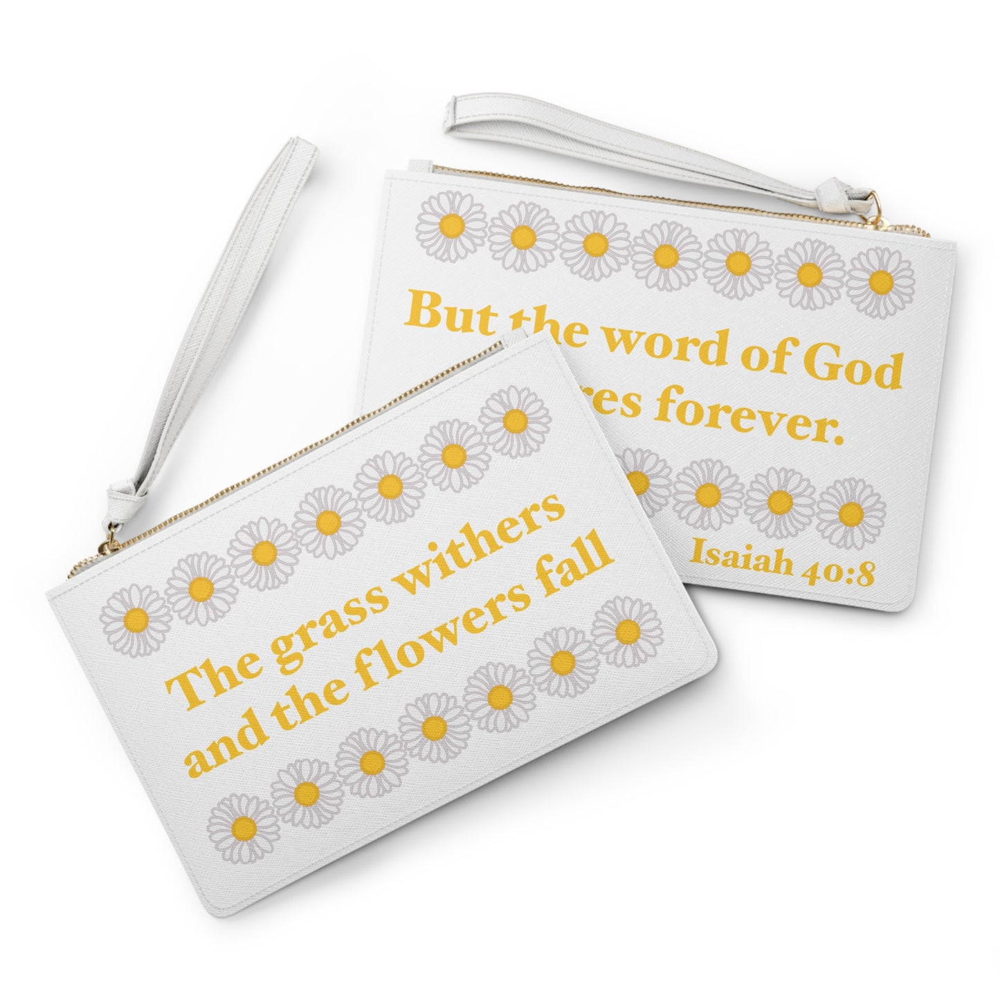 Isaiah 40:8 - Classic Daisy Clutch Bag