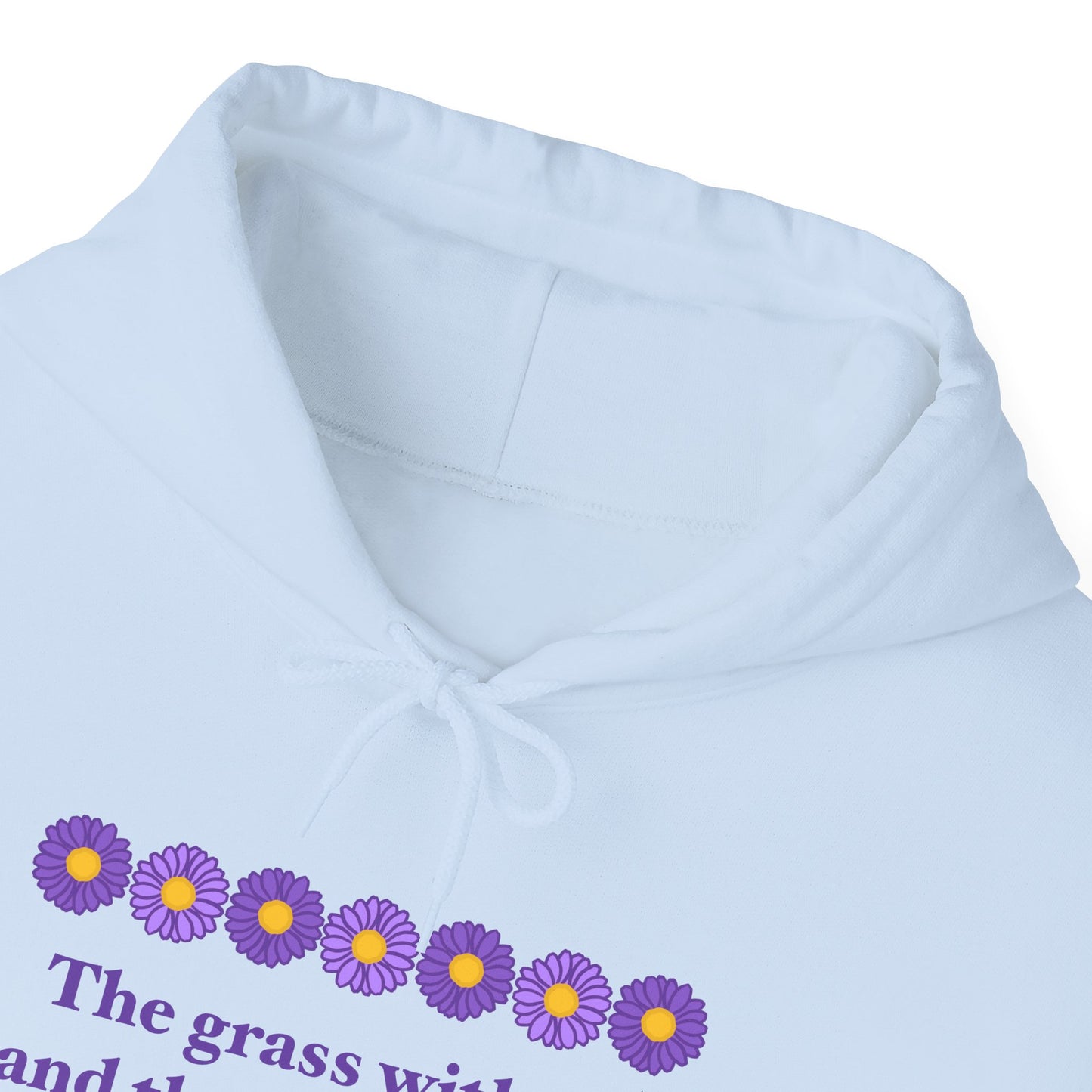 Isaiah 40:8 - Purple Daisy Hooded Sweatshirt