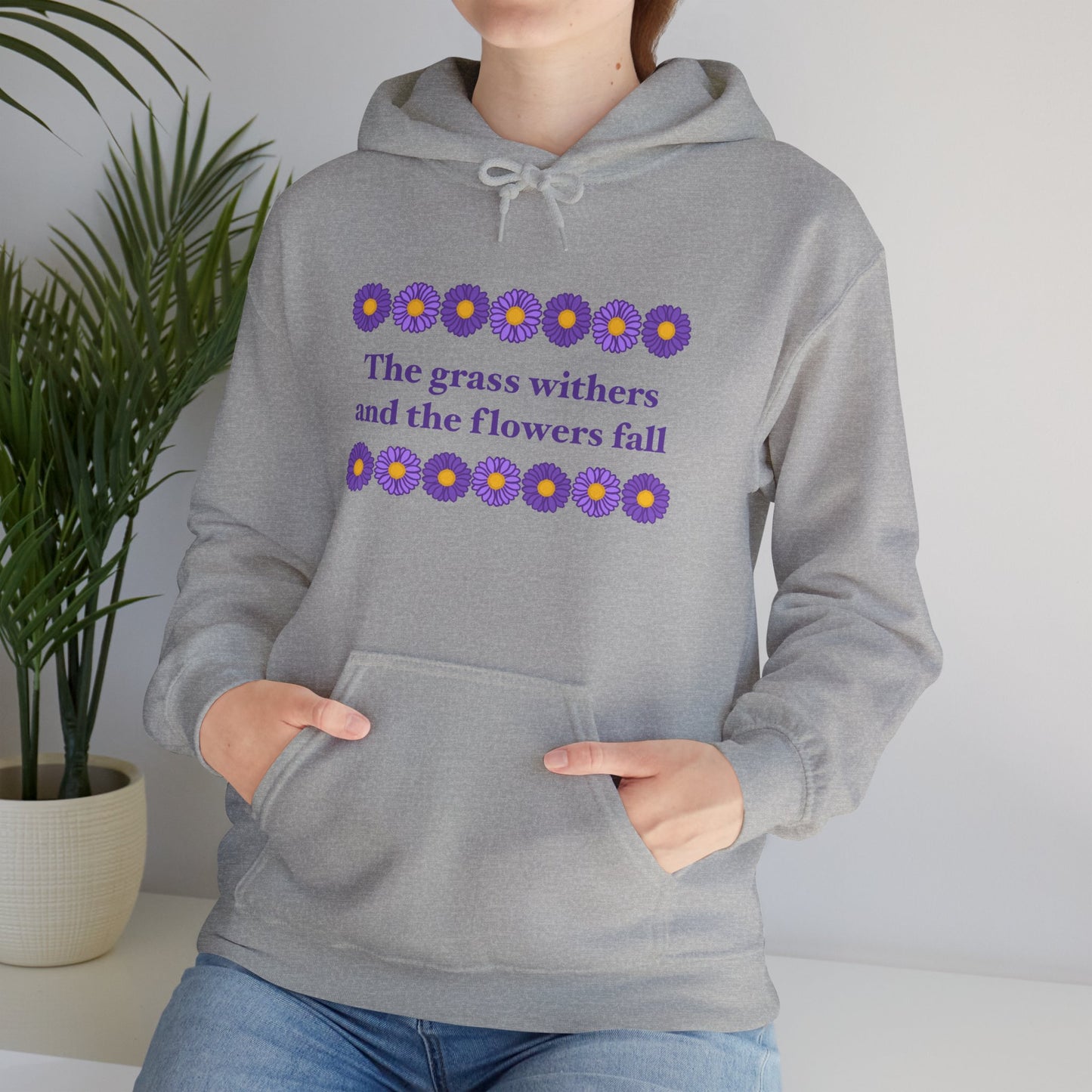 Isaiah 40:8 - Purple Daisy Hooded Sweatshirt