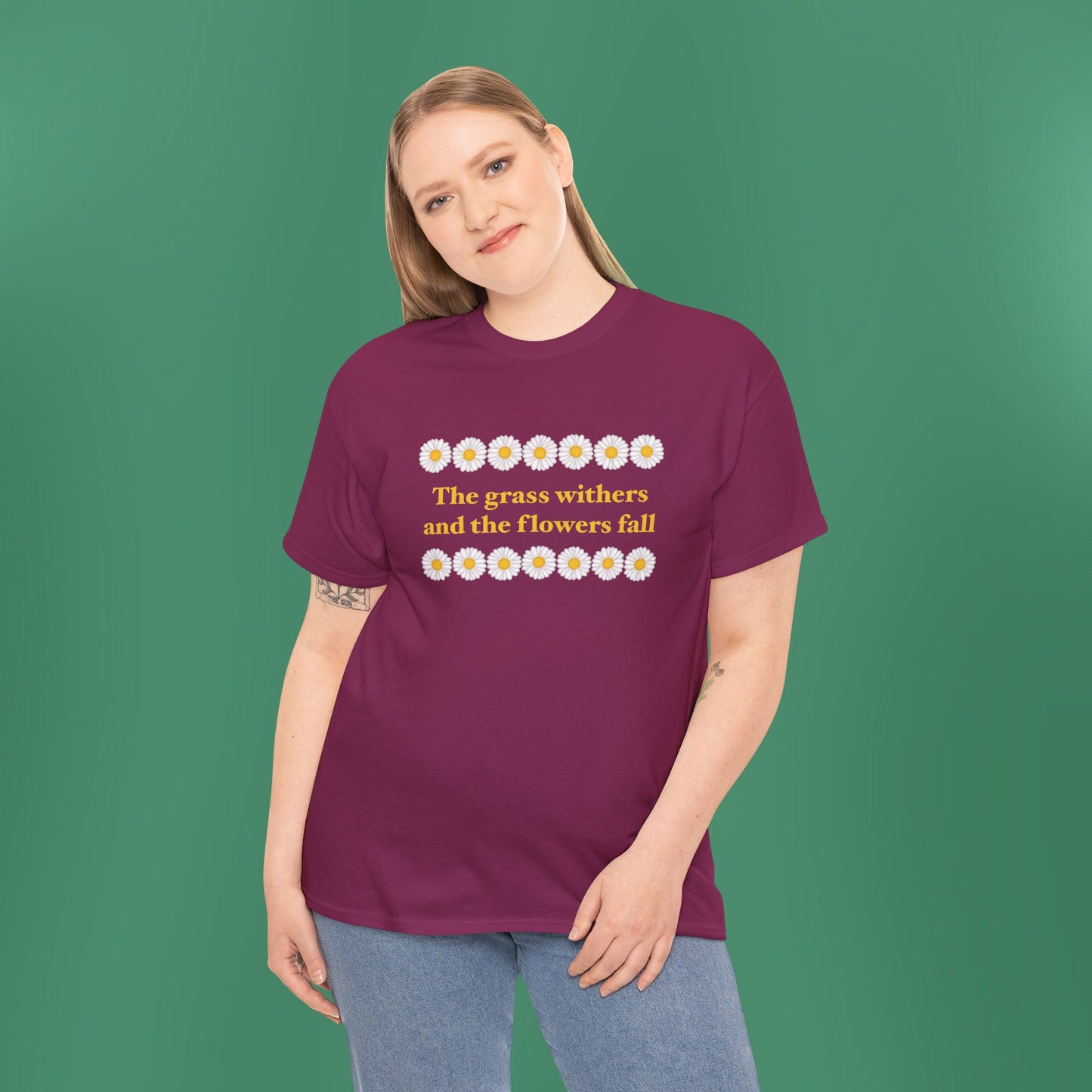 Isaiah 40:8 - Classic Daisy Cotton T-Shirt