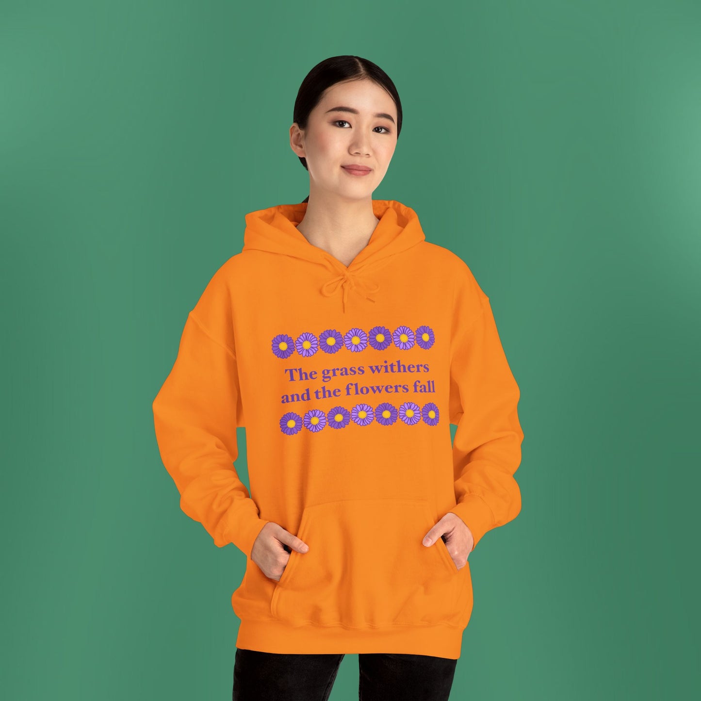 Isaiah 40:8 - Purple Daisy Hooded Sweatshirt