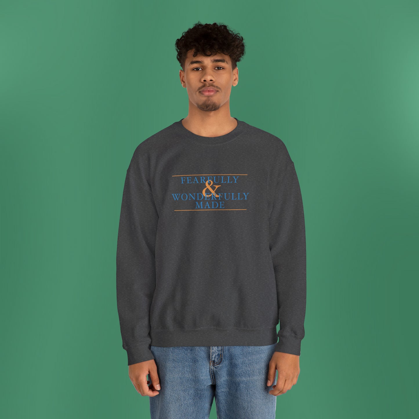 Fearfully and Wonderfully Made - Blue Crewneck Sweatshirt