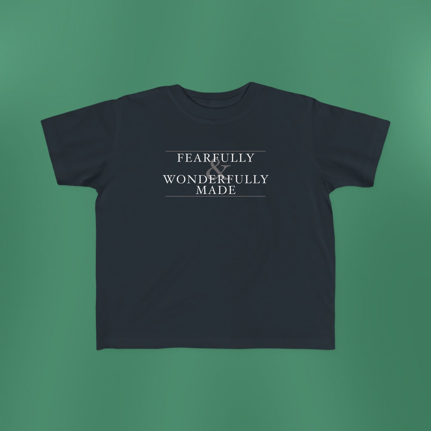 Fearfully and Wonderfully Made - Dark Grayscale Toddler T-Shirt