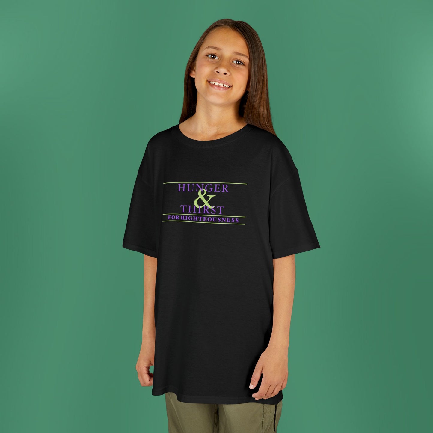 Hunger and Thirst - Purple Girl's T-Shirt