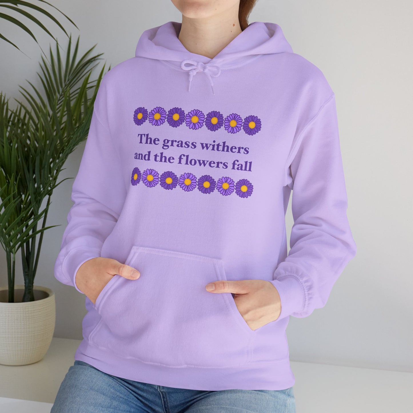 Isaiah 40:8 - Purple Daisy Hooded Sweatshirt