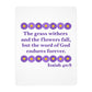 Isaiah 40:8 - Purple Daisy Velveteen Microfiber Blanket