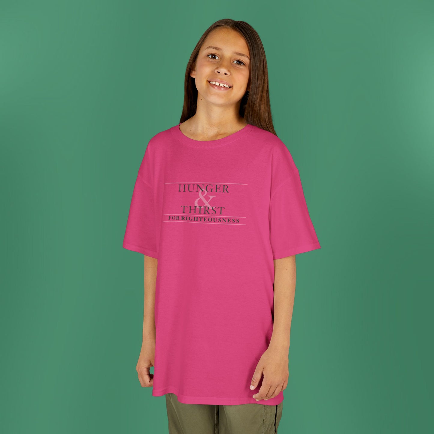 Hunger and Thirst - Green Girl's T-Shirt