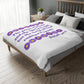 Isaiah 40:8 - Purple Daisy Velveteen Microfiber Blanket