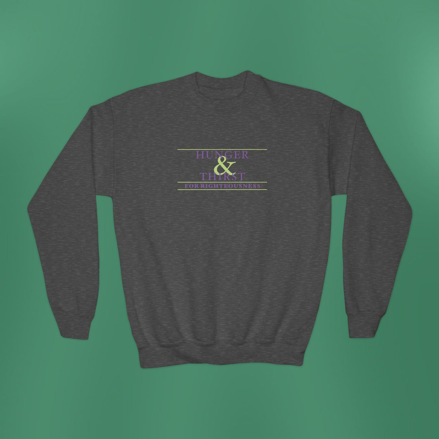 Hunger and Thirst - Purple Girl's Crewneck Sweatshirt