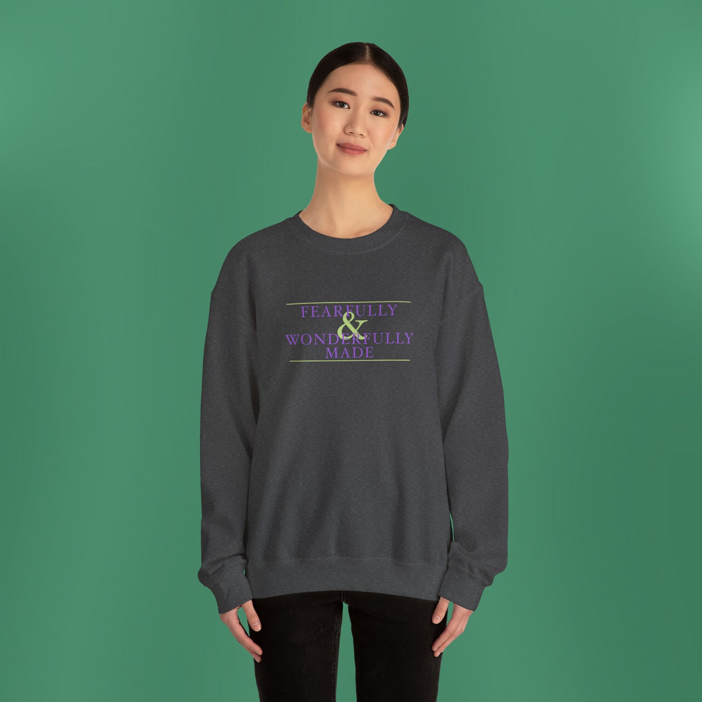 Fearfully and Wonderfully Made - Purple Women's Crewneck Sweatshirt
