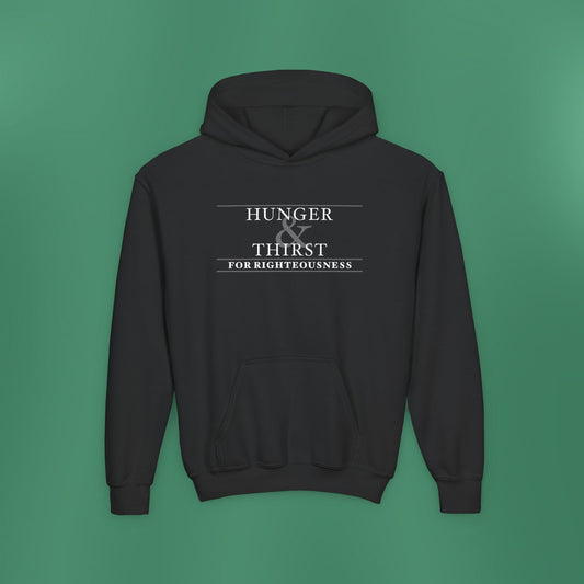 Hunger and Thirst - Dark Grayscale Children's Hooded Sweatshirt