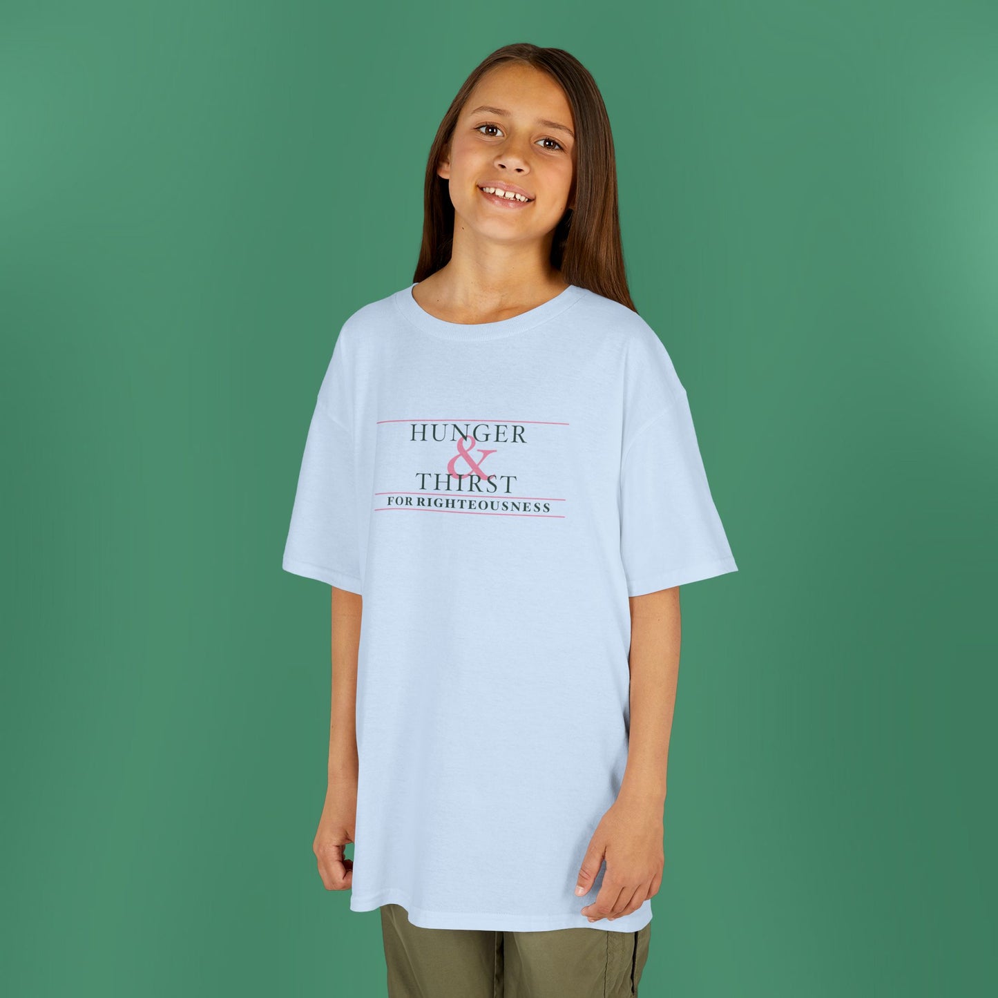 Hunger and Thirst - Green Girl's T-Shirt