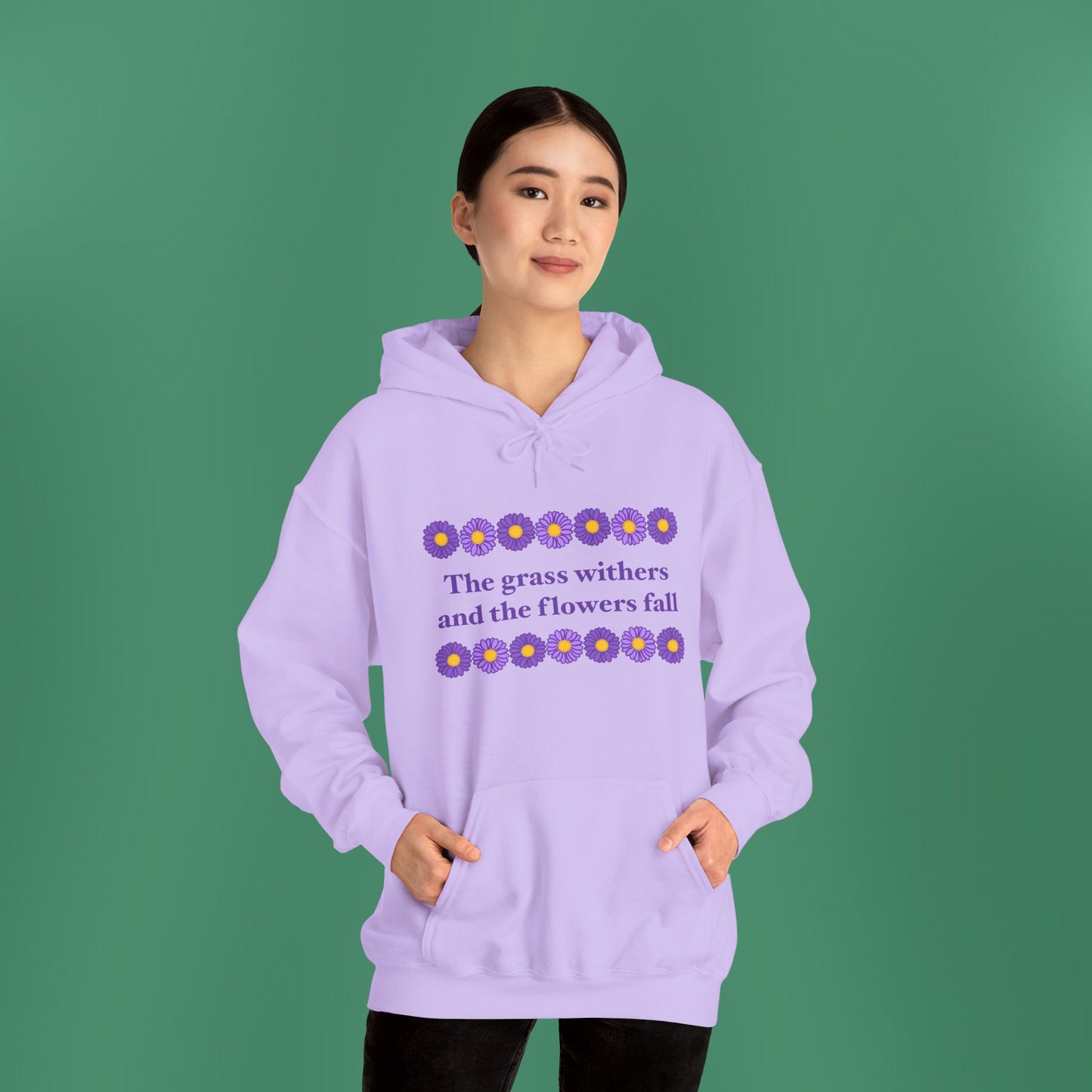 Isaiah 40:8 - Purple Daisy Hooded Sweatshirt