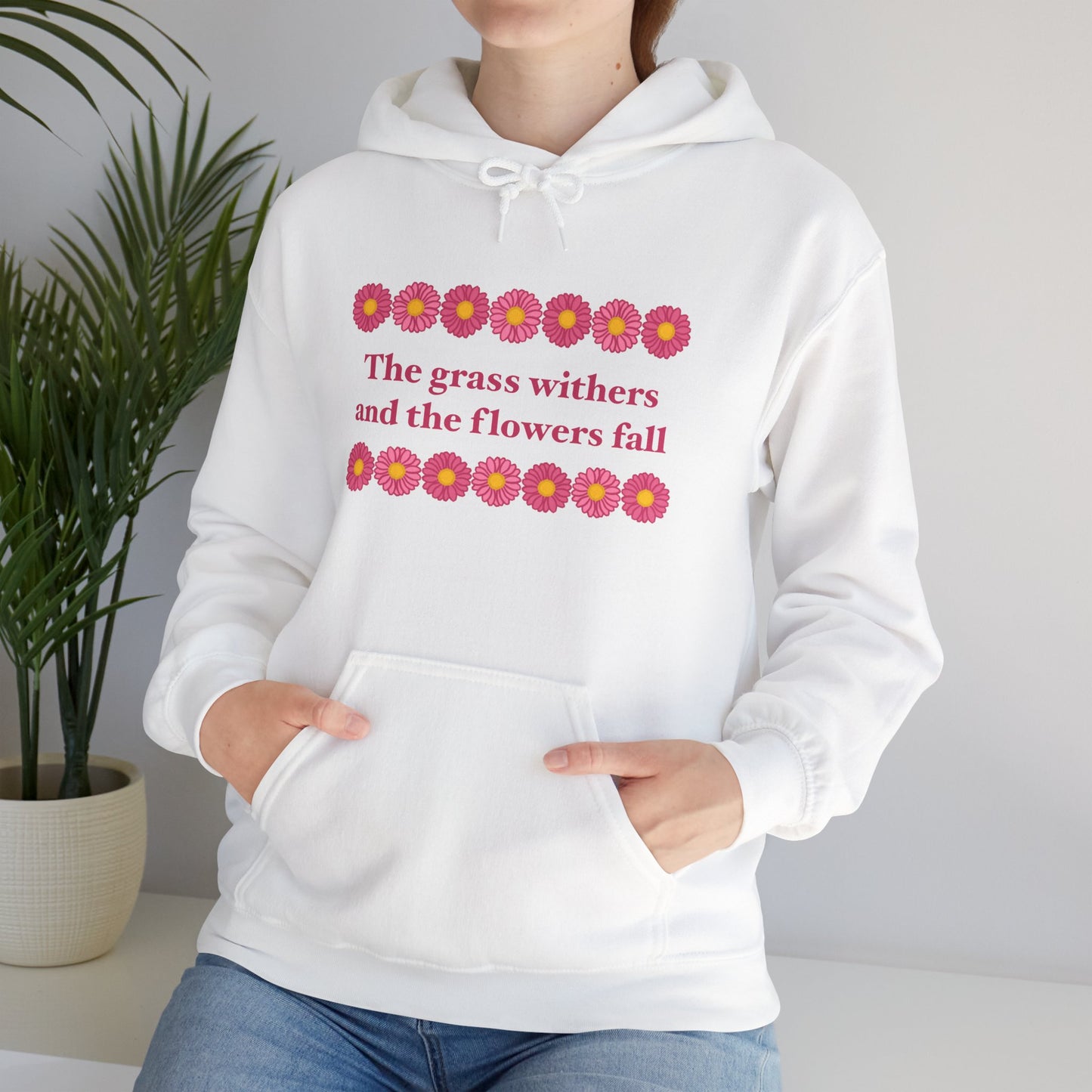 Isaiah 40:8 - Pink Daisy Hooded Sweatshirt