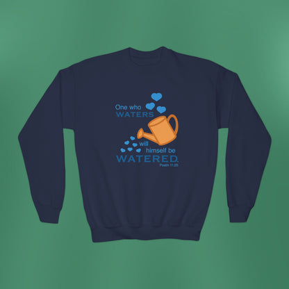 Psalm 11:25 - Blue Girl's Crewneck Sweatshirt