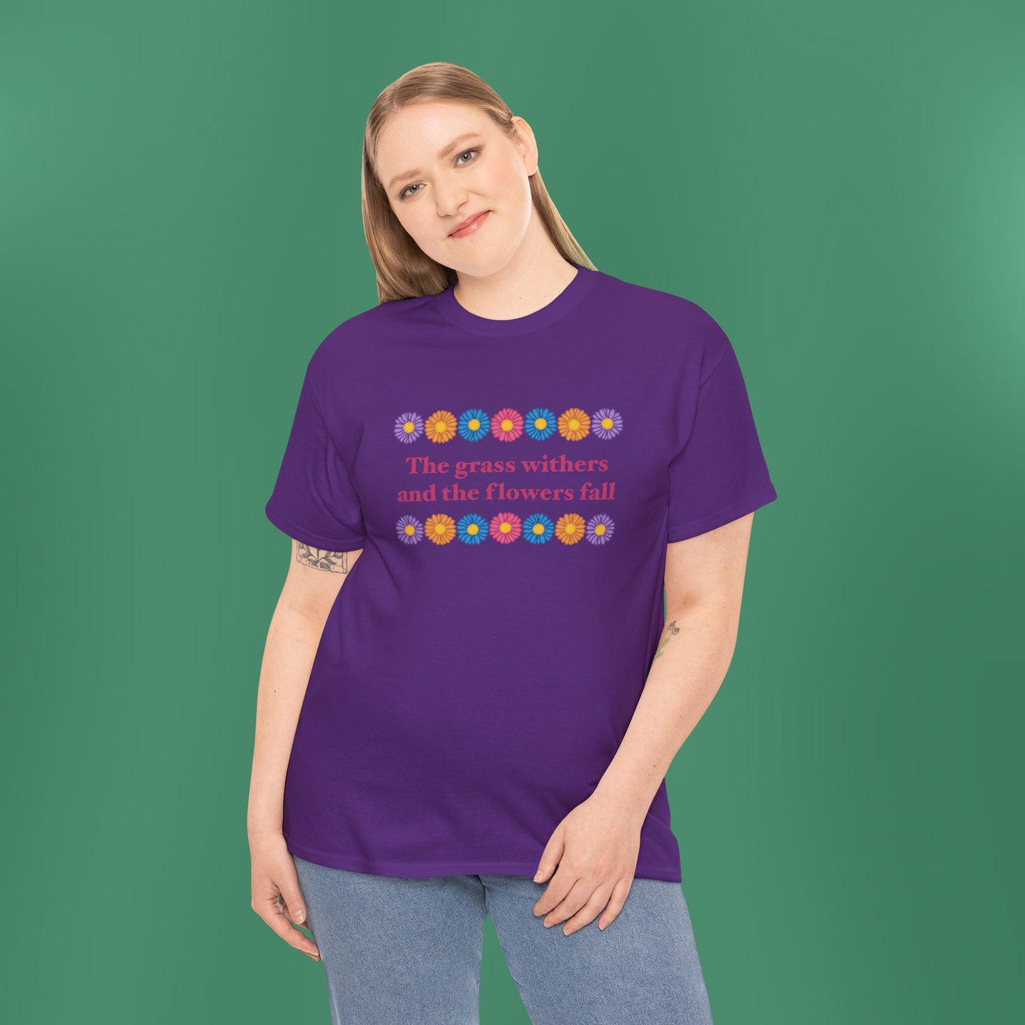 Isaiah 40:8 - Multi Daisy Cotton T-Shirt