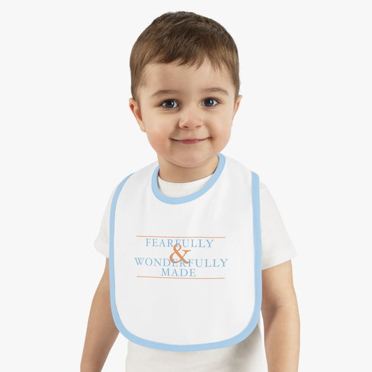 Fearfully and Wonderfully Made - Blue Baby Bib