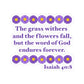 Isaiah 40:8 - Purple Daisy Kiss-Cut Sticker
