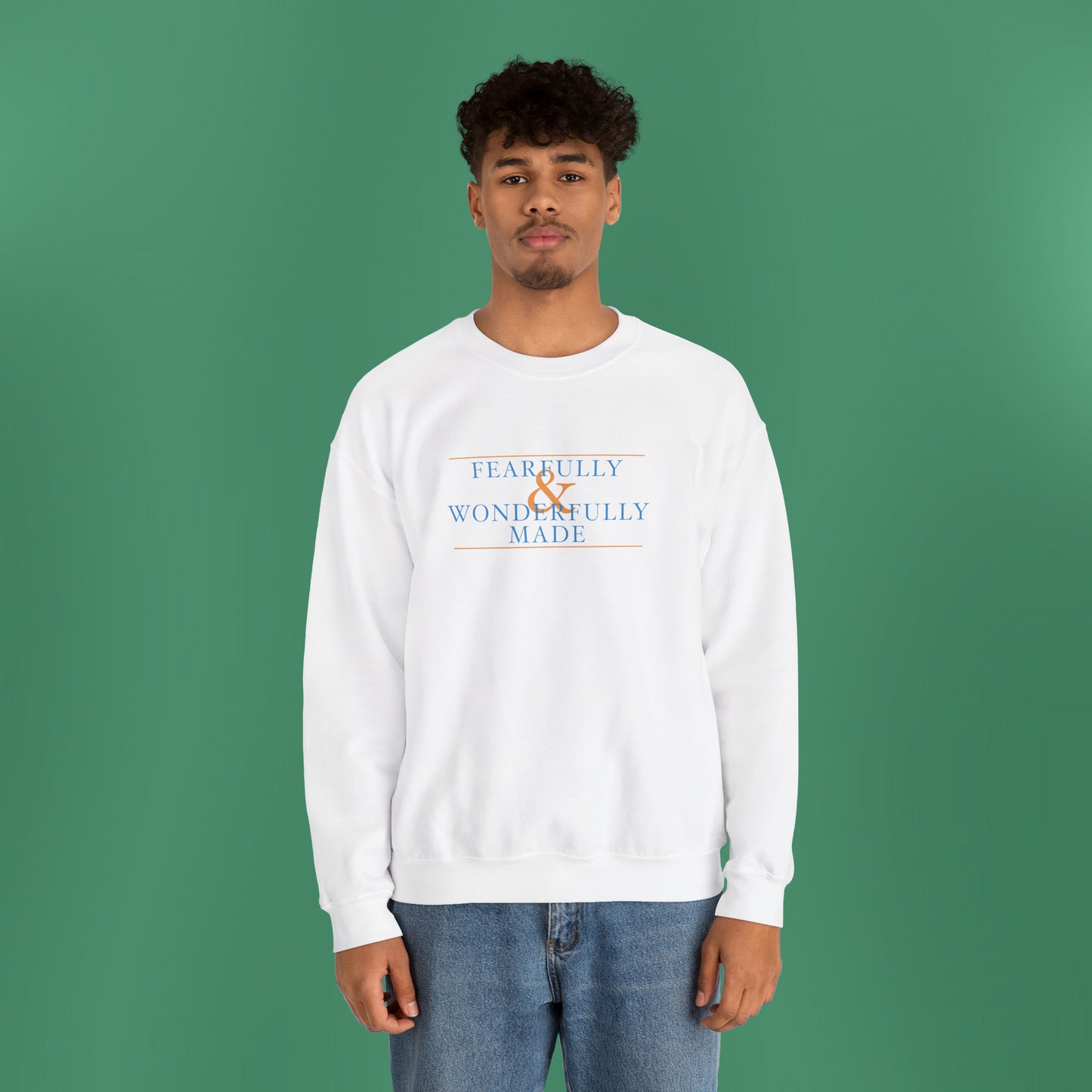 Fearfully and Wonderfully Made - Blue Crewneck Sweatshirt