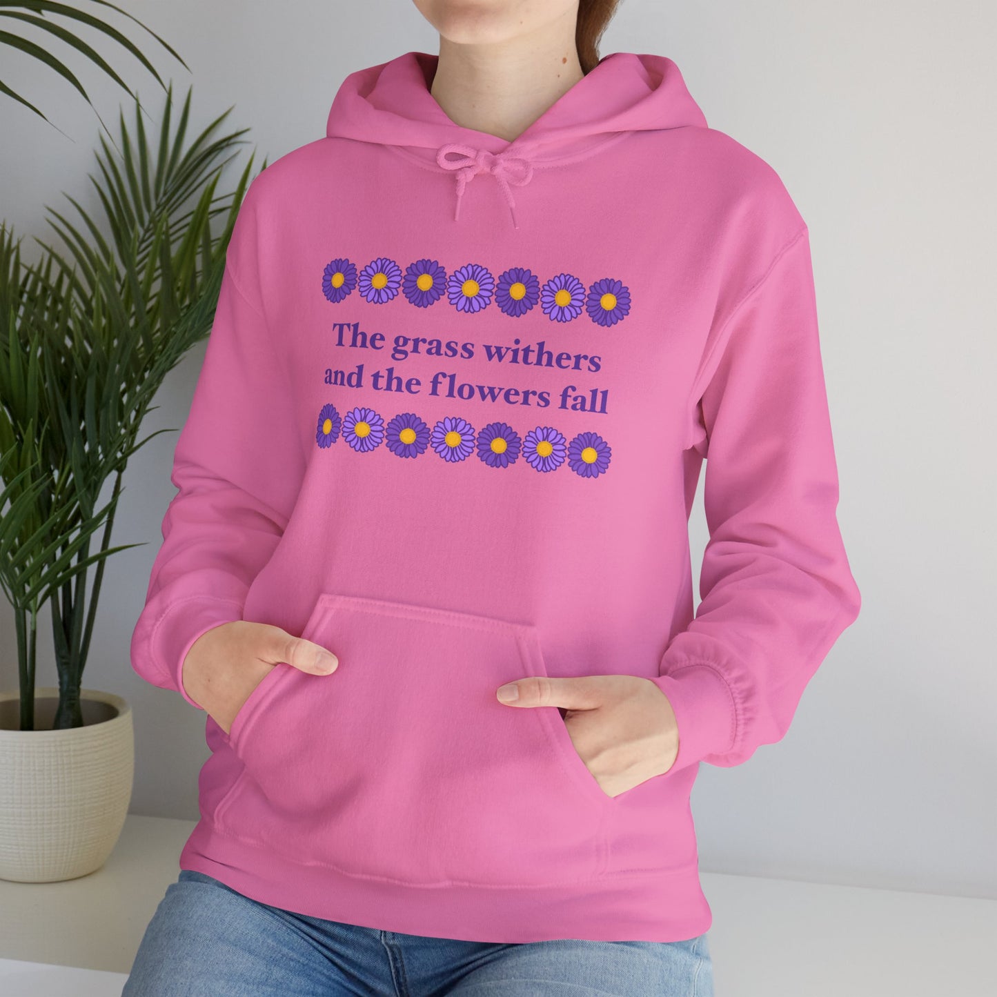 Isaiah 40:8 - Purple Daisy Hooded Sweatshirt