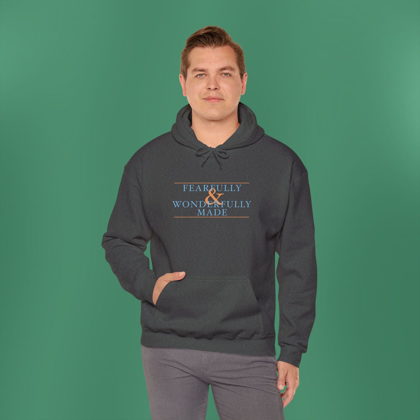 Fearfully and Wonderfully Made - Blue Hooded Sweatshirt
