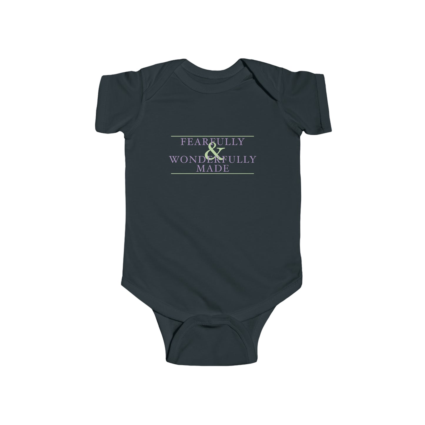 Fearfully and Wonderfully Made - Purple Baby Onesie