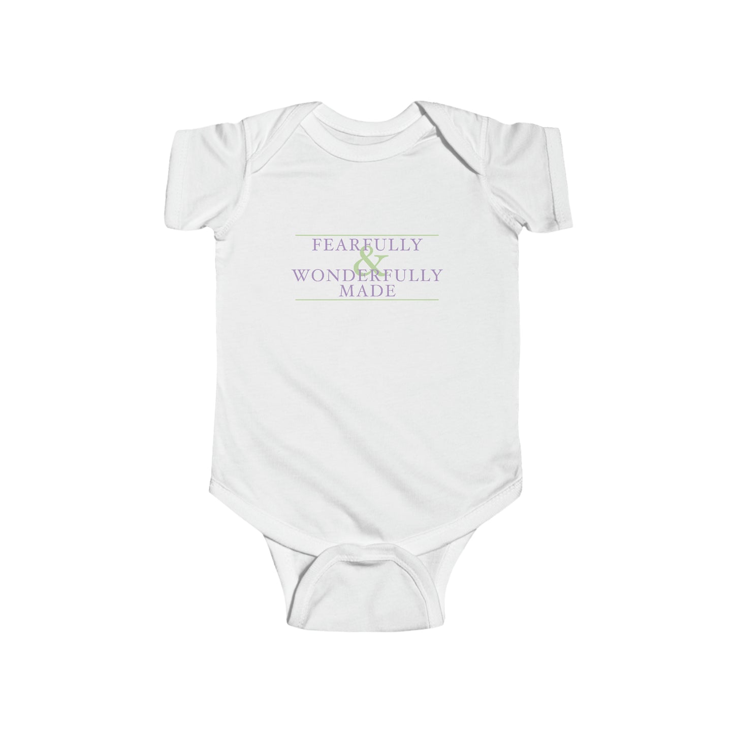 Fearfully and Wonderfully Made - Purple Baby Onesie