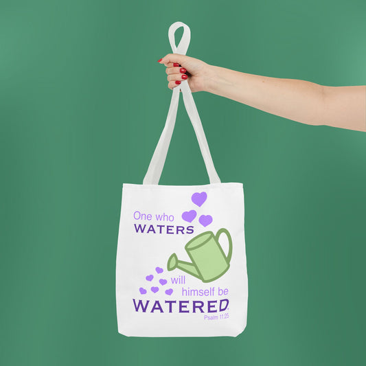Psalm 11:25 - Purple Tote Bag