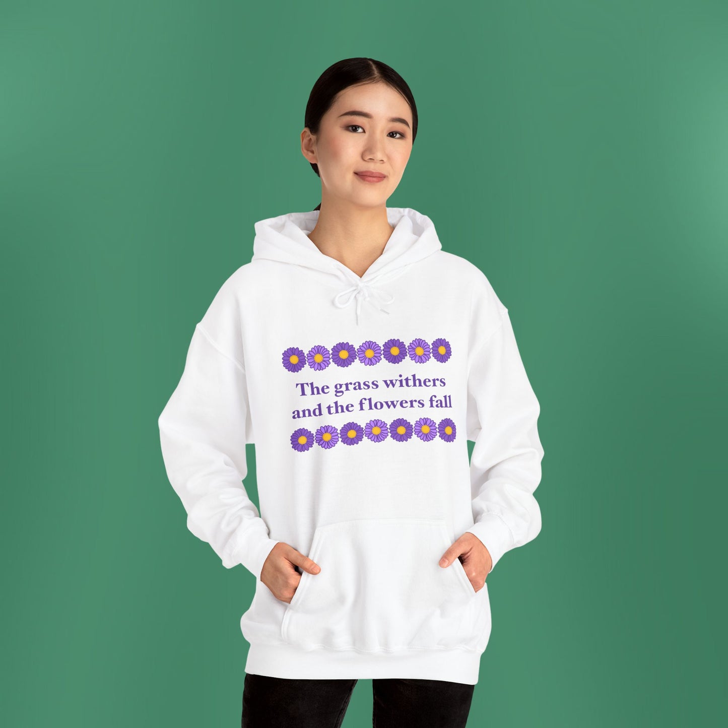 Isaiah 40:8 - Purple Daisy Hooded Sweatshirt